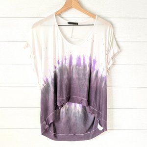MAJ Dip Dyed Tencel High Low Top S
